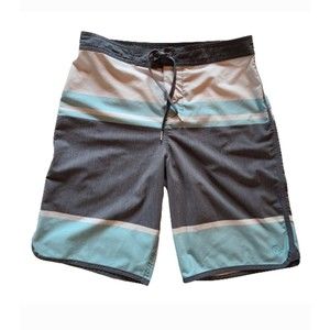 Hang Ten Swim Shorts Youth XL (18/20) Blue/Grey; w/ back pocket